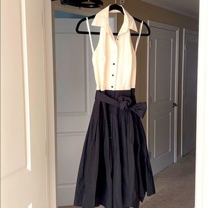 Ralph Lauren black and white halter dress